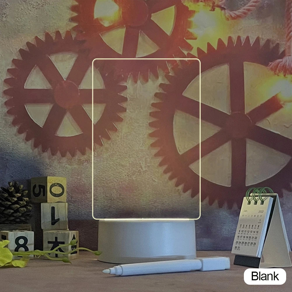 Lampe LED Message Personnalisable USB – Tableau Lumineux Écriture Effaçable