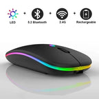 Souris Sans-Fil RGB – Bluetooth 5.1 + 2.4G – 1600 DPI Rechargeable | PHONEPACE Socosytech