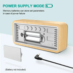 Station Météo LCD Bois – Thermomètre & Hygromètre LED TELEHILL - Socosytech