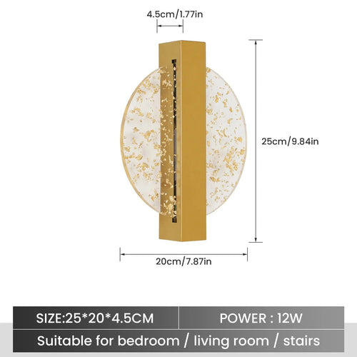 Applique Murale LED Design Or Tricolore – Acrylique Moderne DELIPOP Socosytech