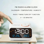 Réveil Radio FM LED NEIMZ – Double Alarme, Température, Humidité, Calendrier - Socosytech