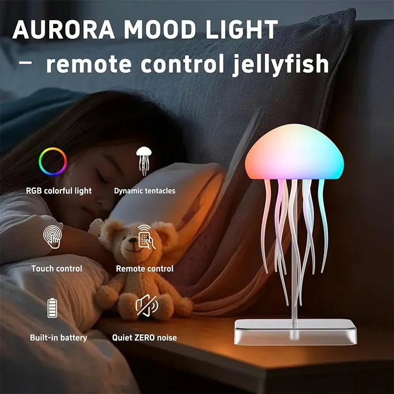 Lampe Méduse RGB – 9 Tentacules, Effets Lumineux, USB & Télécommande (Super-Cheese) - Socosytech