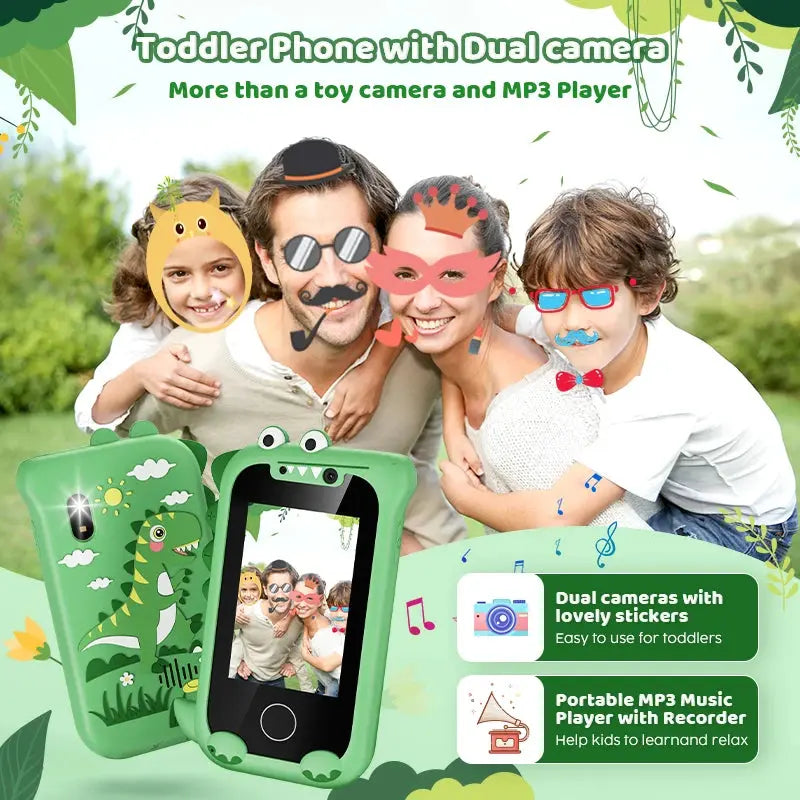 Téléphone Jouet Éducatif Enfant – Écran Tactile, Appareil Photo & Jeux Interactifs - Socosytech