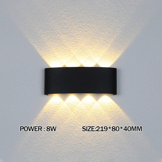 Applique Murale LED Moderne IP65 – 6W / 8W / 10W / 12W – Noir ou Blanc – EE