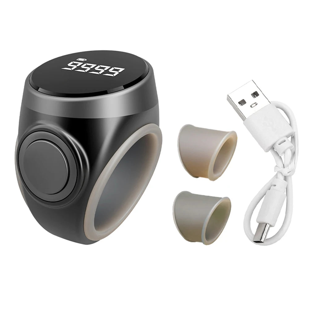 Smart Tasbih Tally Counter Digital Electronic Finger Ring Tally Counter Muslims Tasbeeh Zikr Ring Prayer Counter Type-C Charge Socosytech