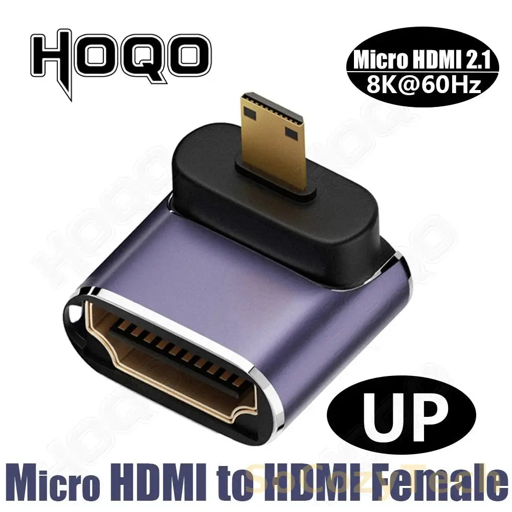 hdmi 90 degree adapter 8k 4k@120Hz 270 degree hdmi angled adapter 360 180 degree mni hdmi to HDMI U shape l type converter Socosytech
