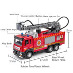 Camion de Pompiers Jouet 1:32 Métal – Sons, Lumières & Jet d’Eau | DUFFDUN