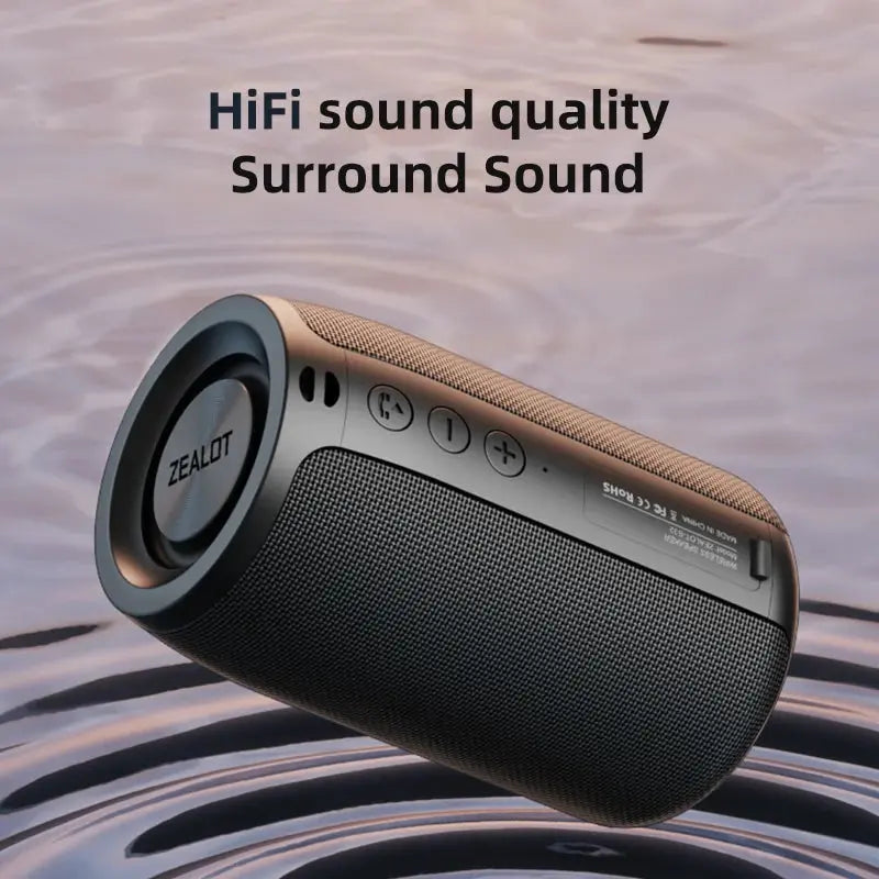 Enceinte Bluetooth ZEALOT S32 – Mini HIFI 5W Étanche IPX5, Basses Puissantes, Portable & Compacte - Socosytech