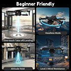 Drone TD12LCD – Caméra 1080p FHD, Moteurs Brushless + Télécommande LCD – Toladrone - Socosytech