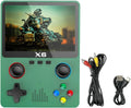 X6 3.5Inch IPS Portable Handheld Game Console Screen Dual Joystick 11 Simulators GBA Video 10000+ Classic Game Console for Kids Socosytech