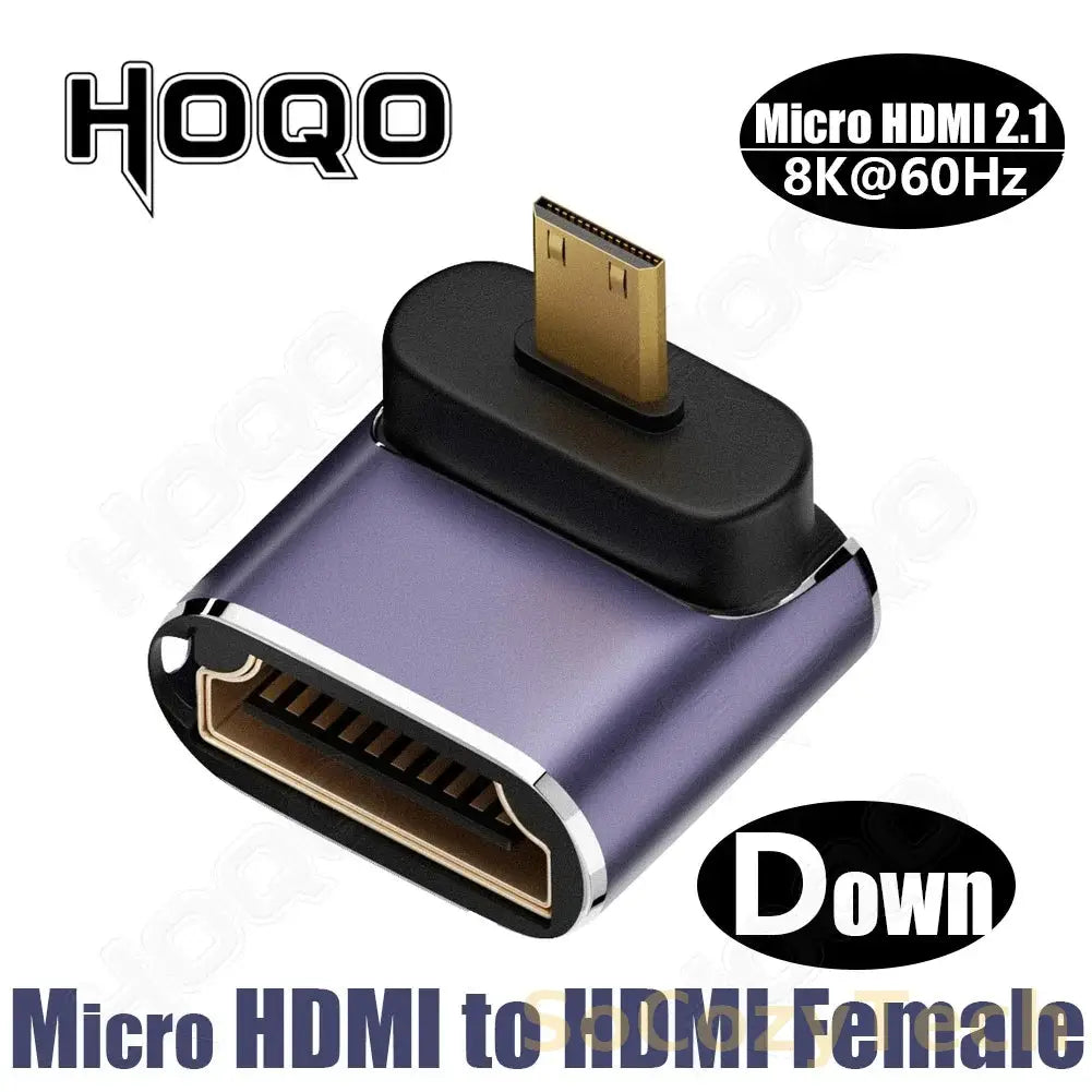 hdmi 90 degree adapter 8k 4k@120Hz 270 degree hdmi angled adapter 360 180 degree mni hdmi to HDMI U shape l type converter Socosytech