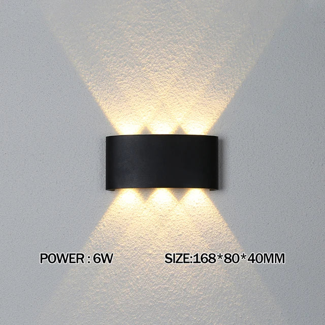 Applique Murale LED Moderne IP65 – 6W / 8W / 10W / 12W – Noir ou Blanc – EE