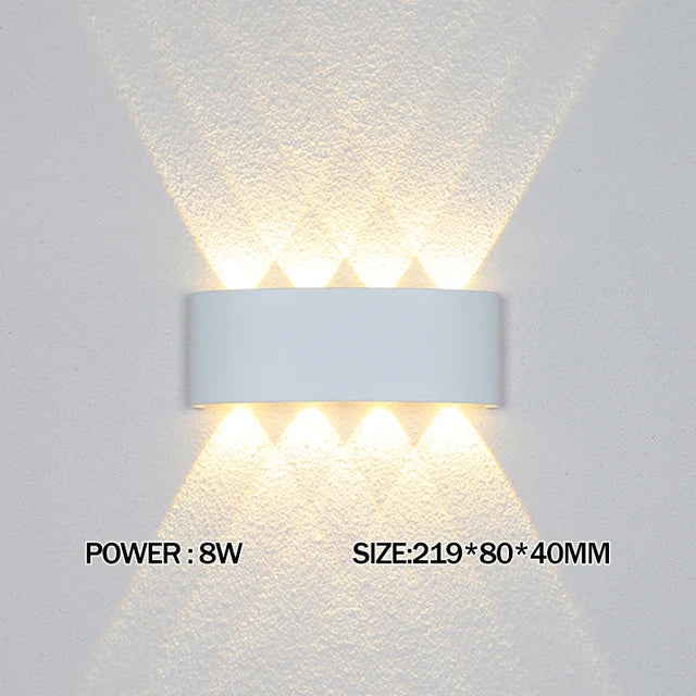 Applique Murale LED Moderne IP65 – 6W / 8W / 10W / 12W – Noir ou Blanc – EE