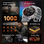 T-Rex 3 – Montre Connectée Military Grade AMOLED 1.75’’ GPS & Appels Bluetooth – 1000 mAh – IP68 - Socosytech