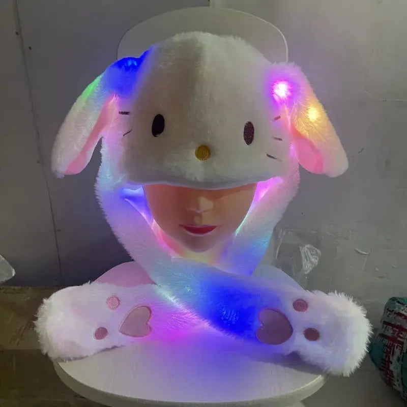 Bonnet Peluche LED à Oreilles Animées – Effet Lumineux Interactif Socosytech