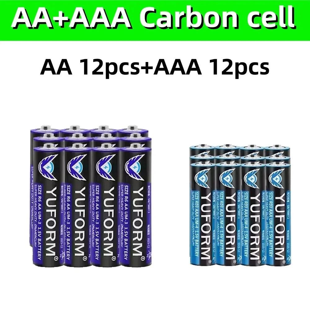 Piles AA/AAA 1.5V Alcalines – Packs 8 à 100 pcs – Yuform Koonenda