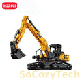 SEMBO BLOCK 1022pcs Excavator Models Building Blocks MOC City Construction Engineering Vehicle Bricks Educational Toys Boys Gift Socosytech