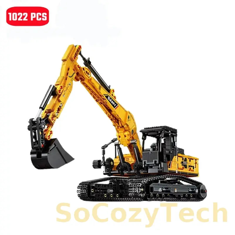 SEMBO BLOCK 1022pcs Excavator Models Building Blocks MOC City Construction Engineering Vehicle Bricks Educational Toys Boys Gift Socosytech
