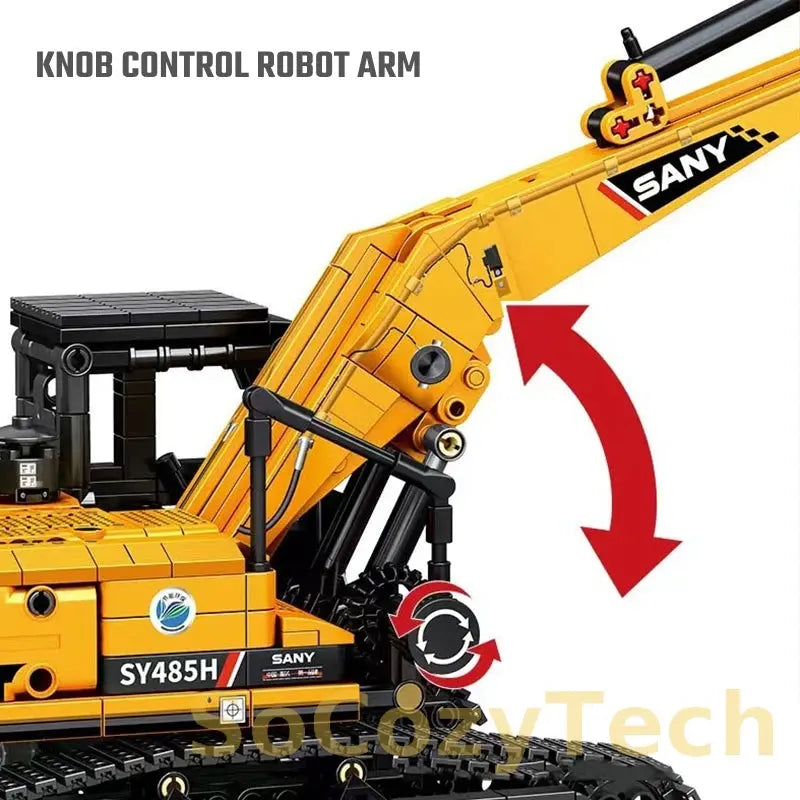 SEMBO BLOCK 1022pcs Excavator Models Building Blocks MOC City Construction Engineering Vehicle Bricks Educational Toys Boys Gift Socosytech