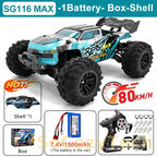 SG116MAX 80KM/H High Speed RC Car Brushless 4WD Off-Road Drift Remote Control Car 1:16 Professional Racing Cars SG116PRO 40KM/H Socosytech