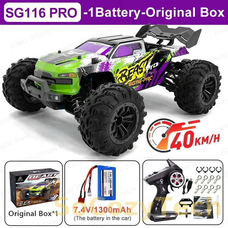 SG116MAX 80KM/H High Speed RC Car Brushless 4WD Off-Road Drift Remote Control Car 1:16 Professional Racing Cars SG116PRO 40KM/H Socosytech
