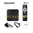 SOLOVOX Z8 Pro Android 12 Smart TV Box H618 Quad 2G 16G 4G 32G WiFi Bluetooth 5 Voice Assistant YouTube 8K Z8Pro Media Player Socosytech