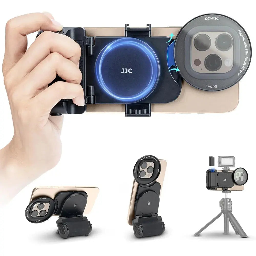 Kit Vlog Magnétique Smartphone – Filtre 67 mm & Grip Photo JJC Socosytech