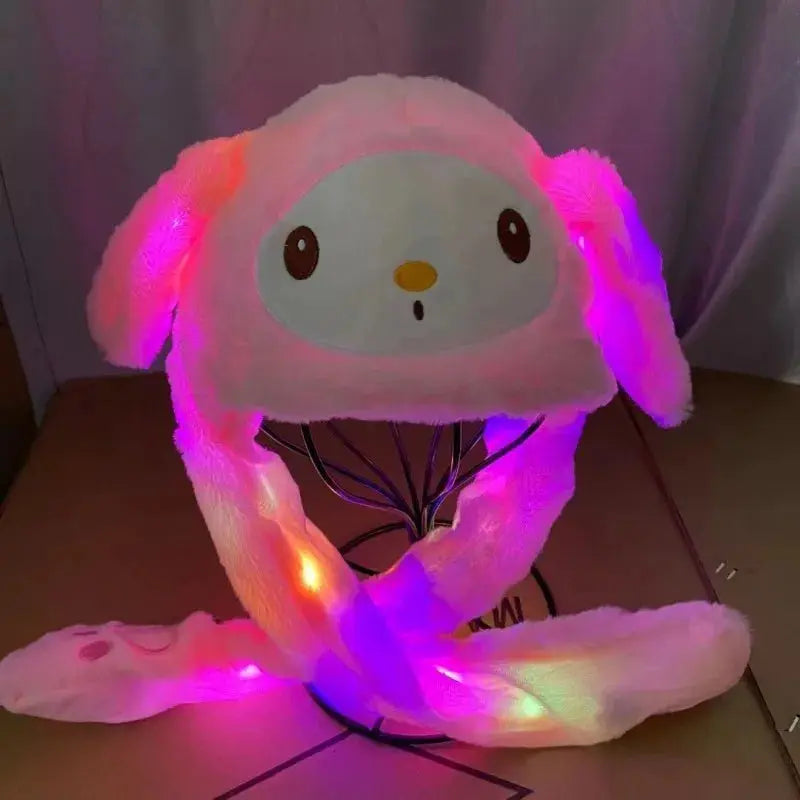 Bonnet Peluche LED à Oreilles Animées – Effet Lumineux Interactif Socosytech