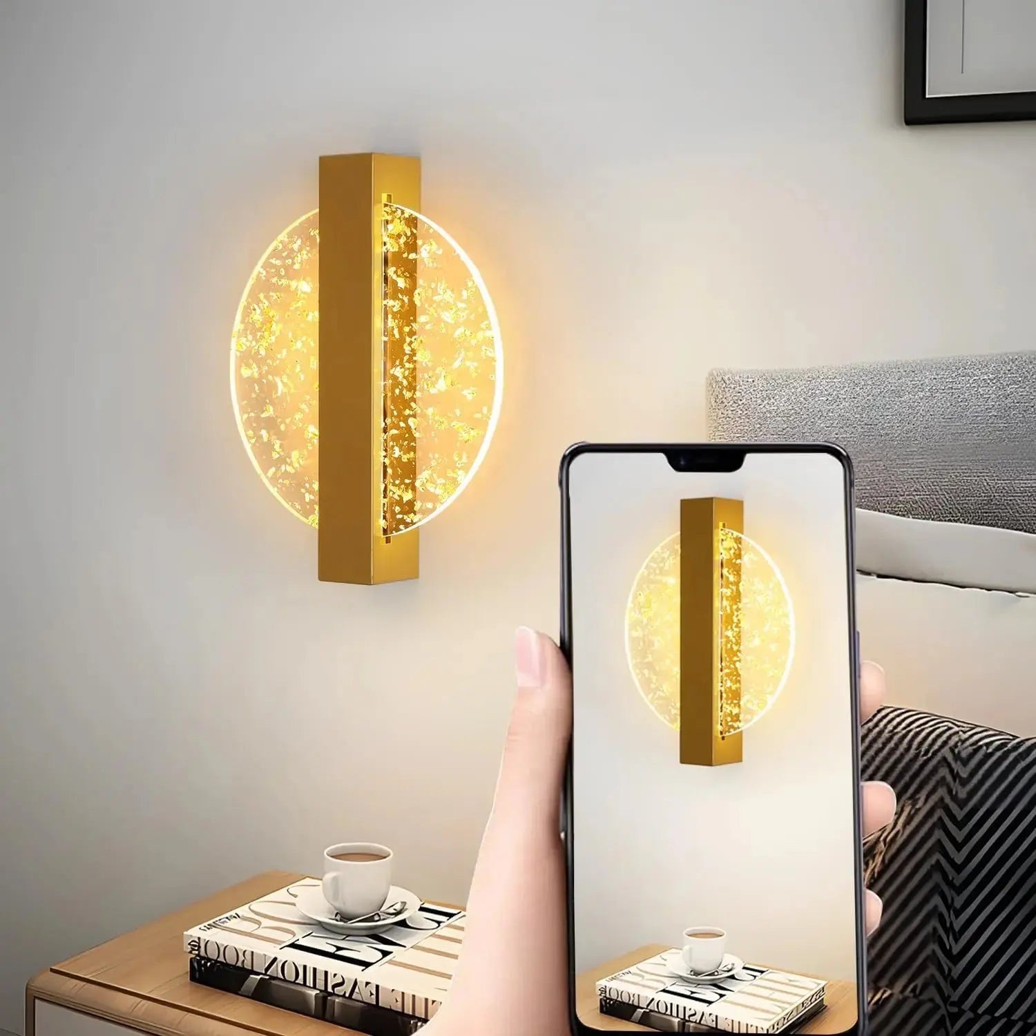 Applique Murale LED Design Or Tricolore – Acrylique Moderne DELIPOP Socosytech