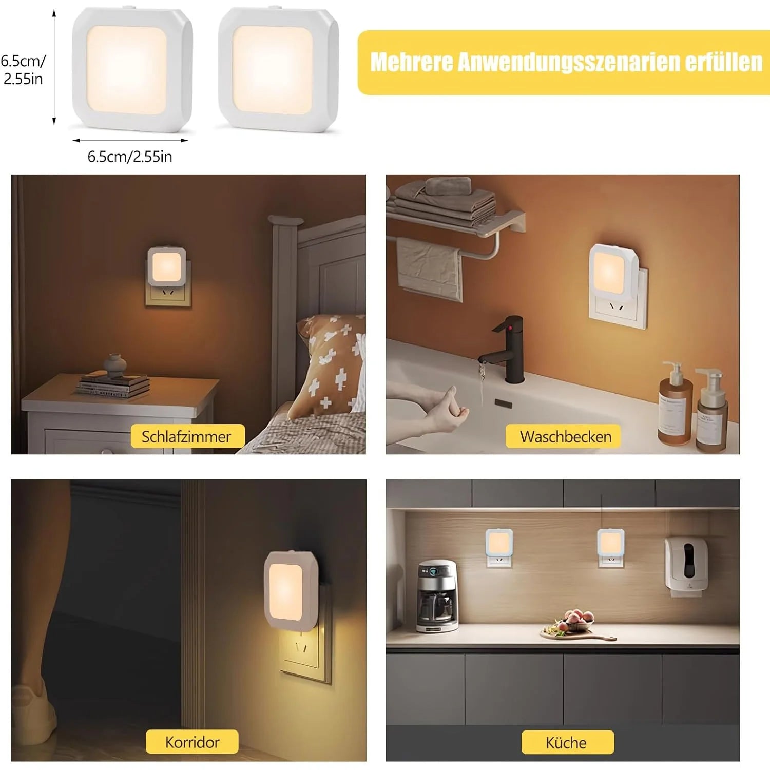 Veilleuse LED Automatique 0.5W – Capteur Nuit/Jour – Lumière Chaude | Socosytech