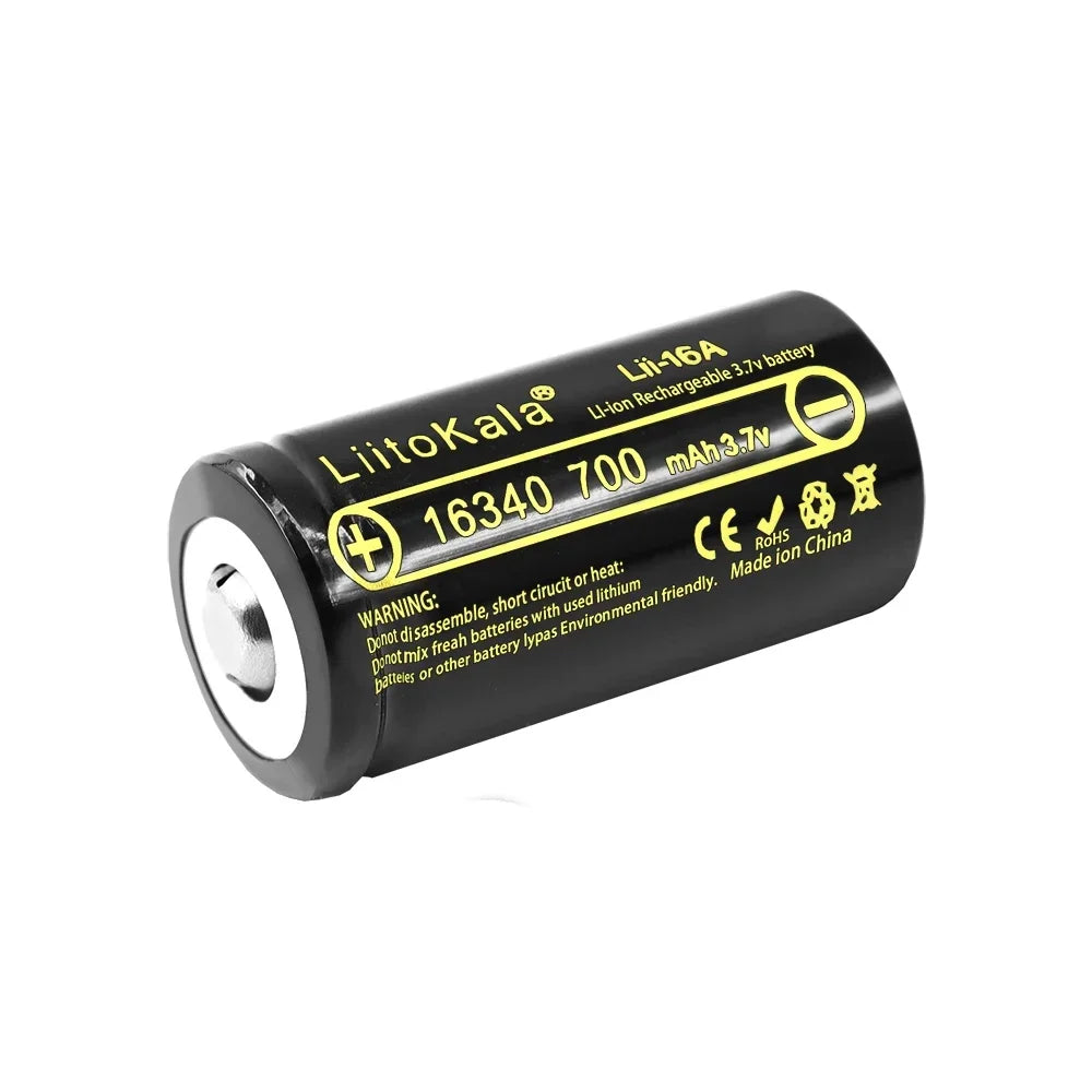 Batterie Lithium CR123A 3V 700mAh LiitoKala – Haute Performance pour Caméras, Lampes & Alarmes
