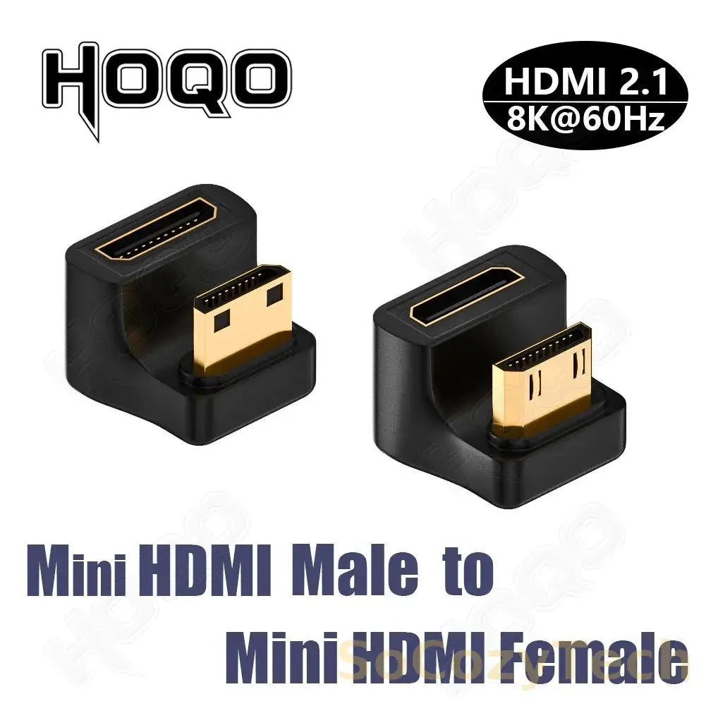 hdmi 90 degree adapter 8k 4k@120Hz 270 degree hdmi angled adapter 360 180 degree mni hdmi to HDMI U shape l type converter Socosytech