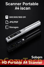 Scanner Portable A4 iScan – 300/600/900 DPI – JPG/PDF Socosytech