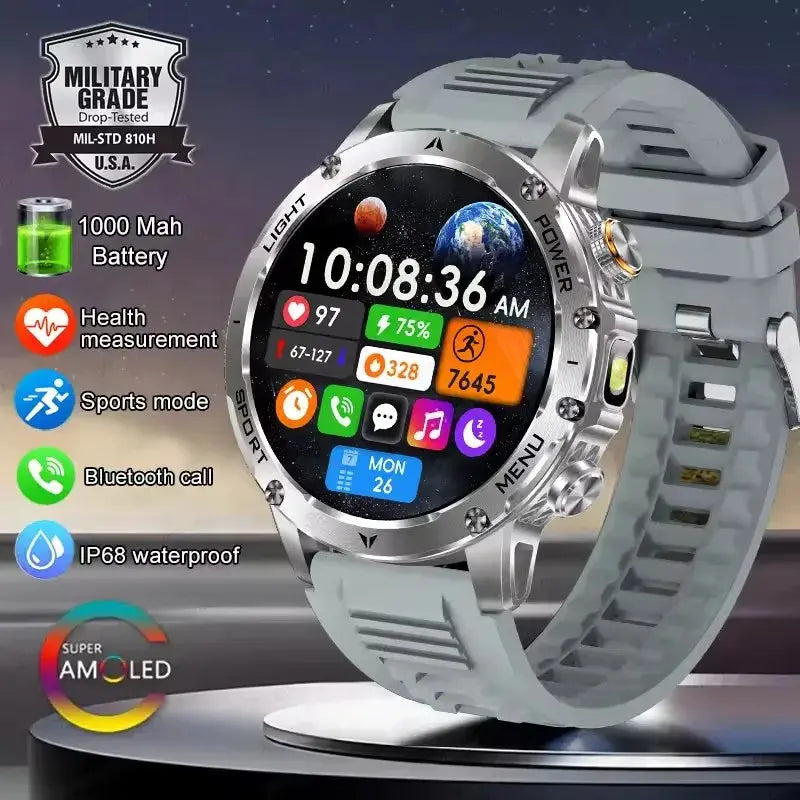 T-Rex 3 – Montre Connectée Military Grade AMOLED 1.75’’ GPS & Appels Bluetooth – 1000 mAh – IP68 - Socosytech