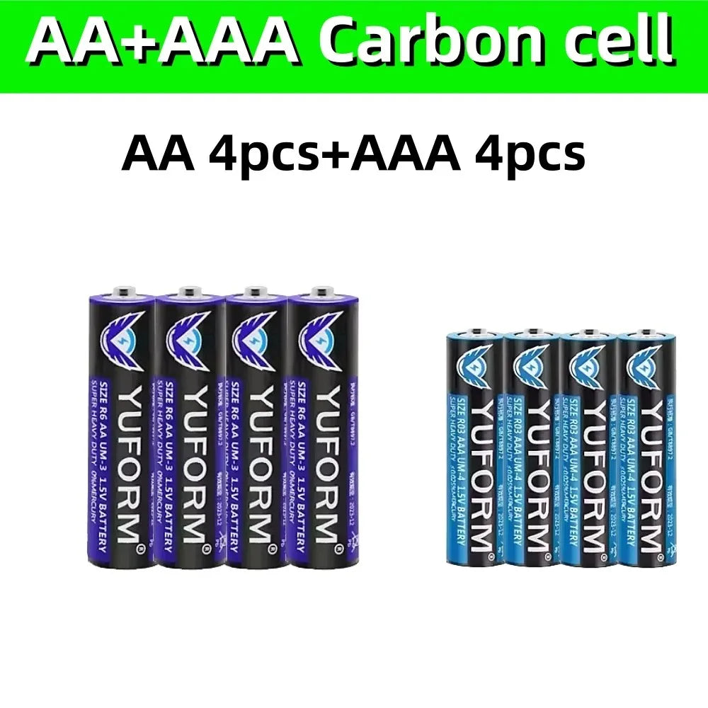 Piles AA/AAA 1.5V Alcalines – Packs 8 à 100 pcs – Yuform Koonenda