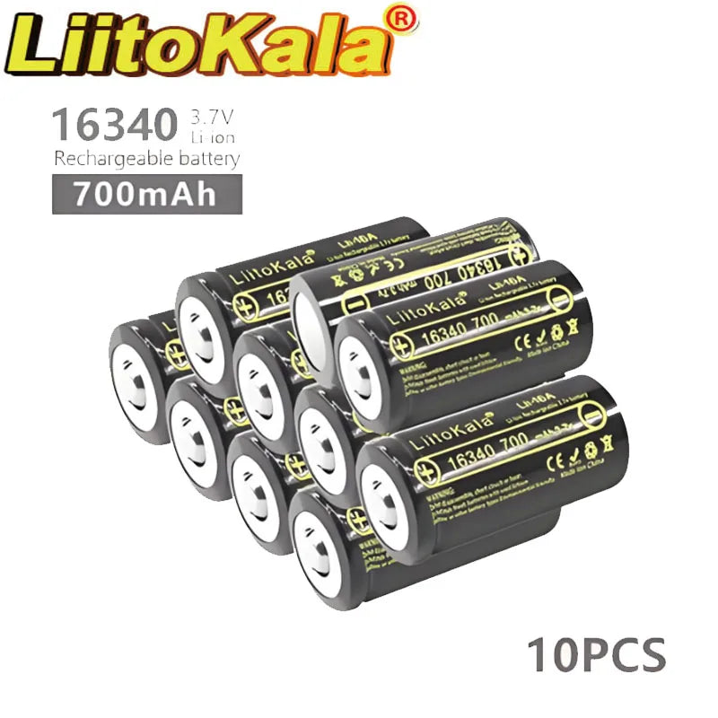 Batterie Lithium CR123A 3V 700mAh LiitoKala – Haute Performance pour Caméras, Lampes & Alarmes