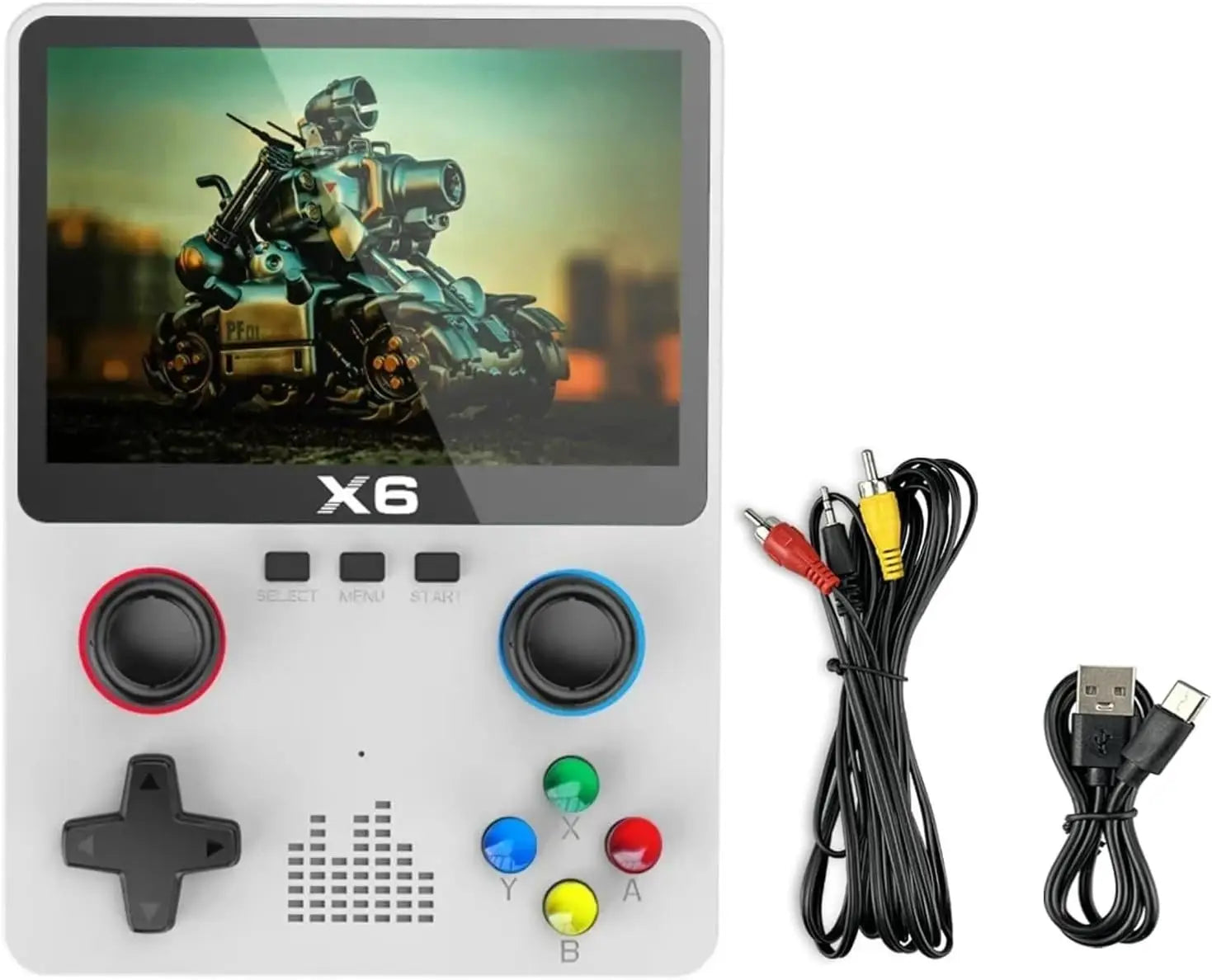 X6 3.5Inch IPS Portable Handheld Game Console Screen Dual Joystick 11 Simulators GBA Video 10000+ Classic Game Console for Kids Socosytech