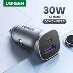 Chargeur voiture USB-C 30W – Charge rapide PD/QC – UGREEN Socosytech