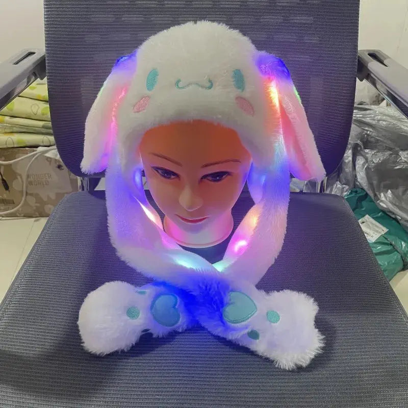 Bonnet Peluche LED à Oreilles Animées – Effet Lumineux Interactif Socosytech