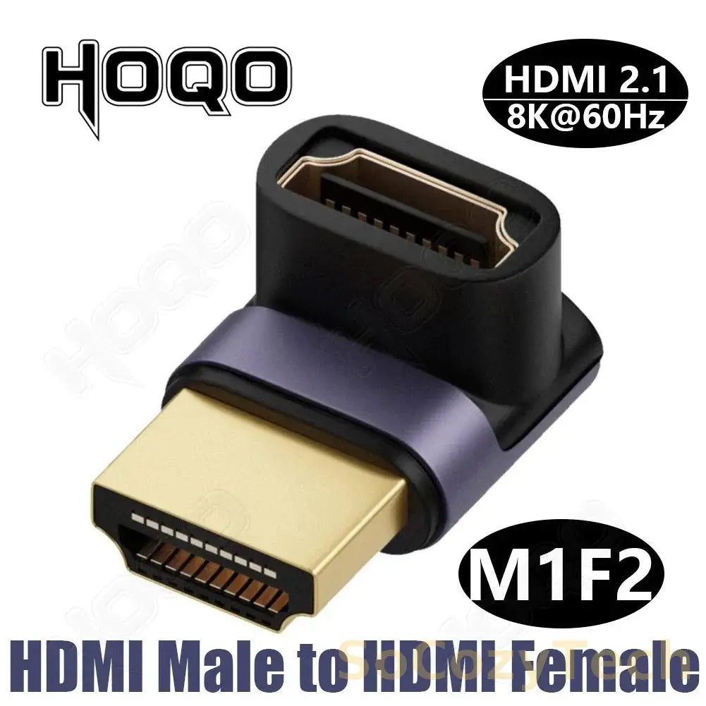 hdmi 90 degree adapter 8k 4k@120Hz 270 degree hdmi angled adapter 360 180 degree mni hdmi to HDMI U shape l type converter Socosytech