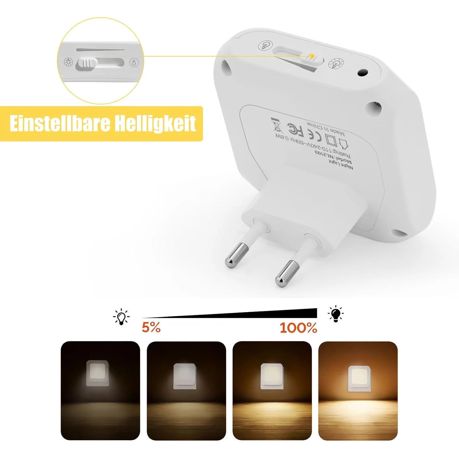 Veilleuse LED Automatique 0.5W – Capteur Nuit/Jour – Lumière Chaude | Socosytech