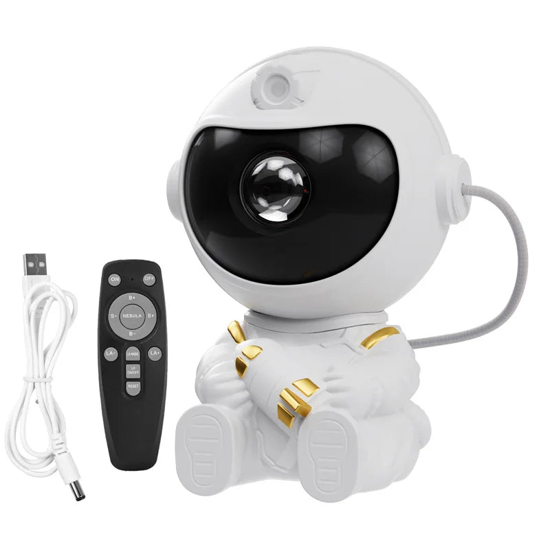 Projecteur Astronaute LED – Veilleuse Galaxy & Nébuleuses 360° | TLEDMP