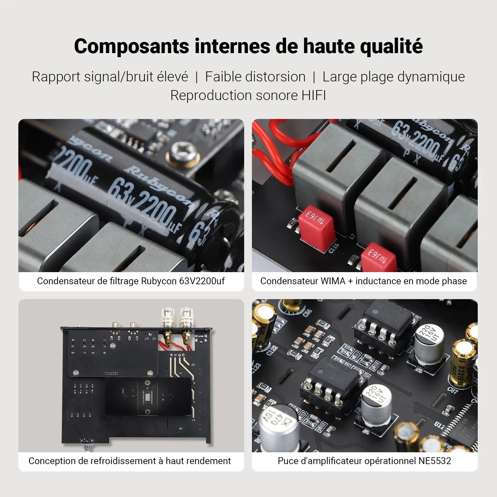 Amplificateur AIYIMA A80 TPA3255 – DAC Bluetooth 5.1 Hi-Res 2×300W Socosytech