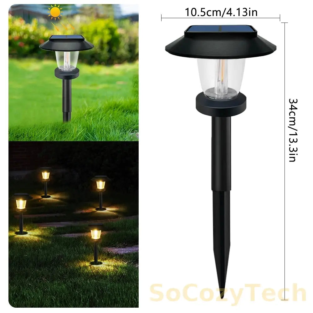 Solar Pathway Lights LED Outdoor Landscape Path Lamp IP65 Waterproof Solar Garden Lights For Yard Garden Walkway Patio Driveway Socosytech