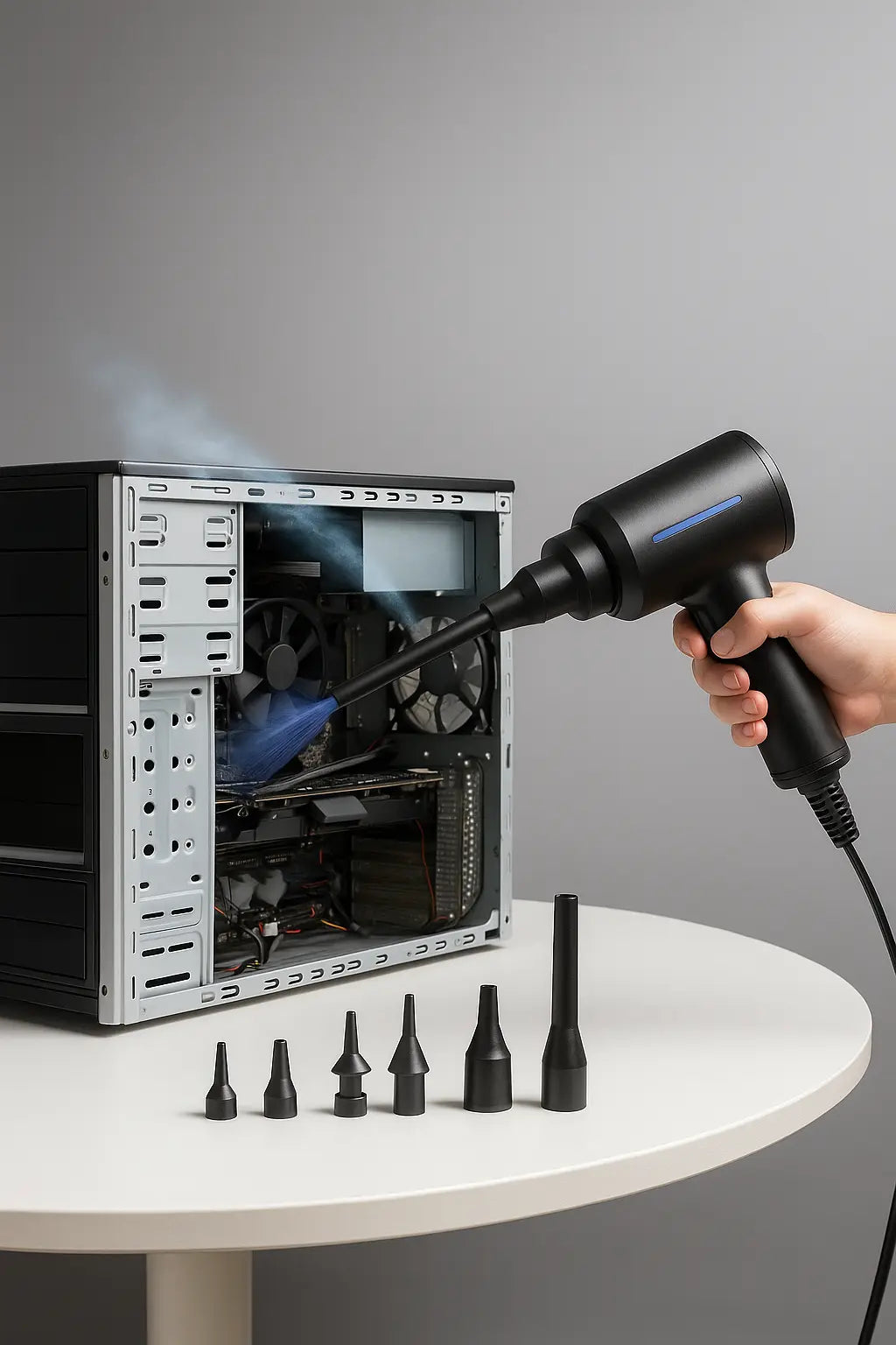 Souffleur d’Air Électrique 500W – Nettoyage PC & Électronique - Socosytech