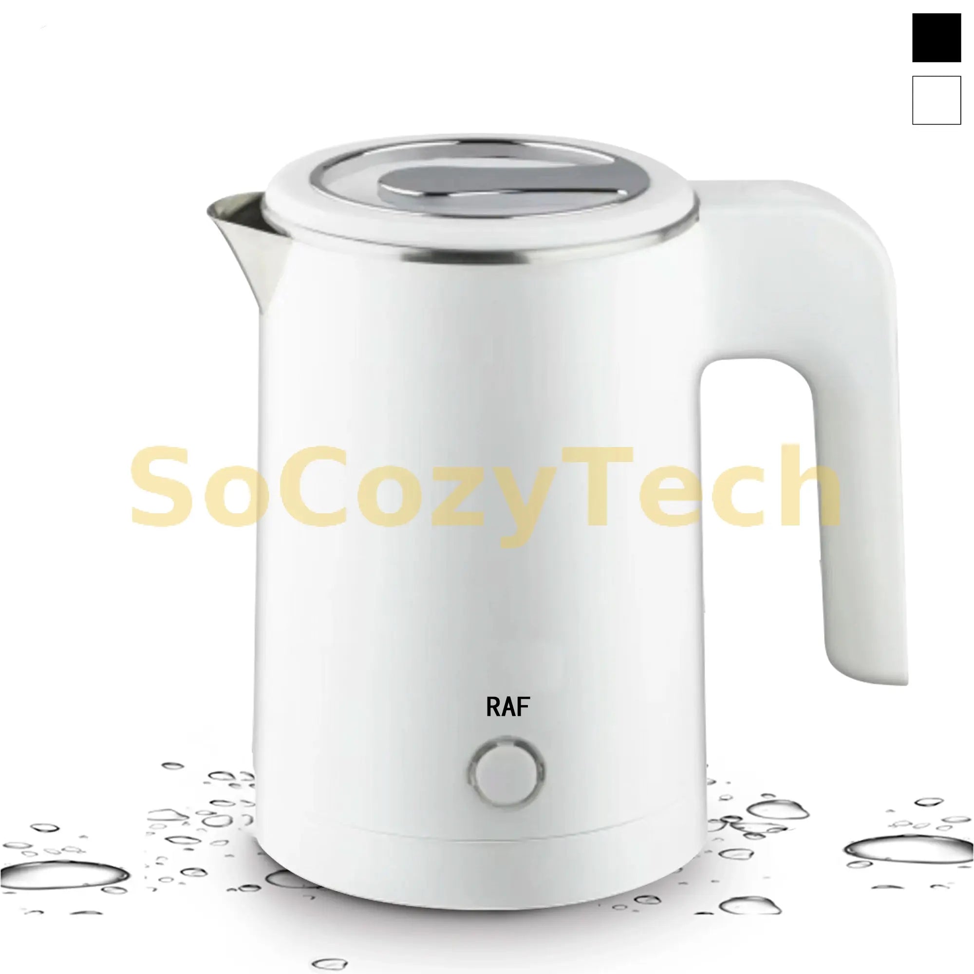 Travel Electric Kettle Tea Coffee 0.8L Stainless Steel Portable Water Boiler Pot For Hotel Family Trip Kitchen Smart Kettle Pot Socosytech