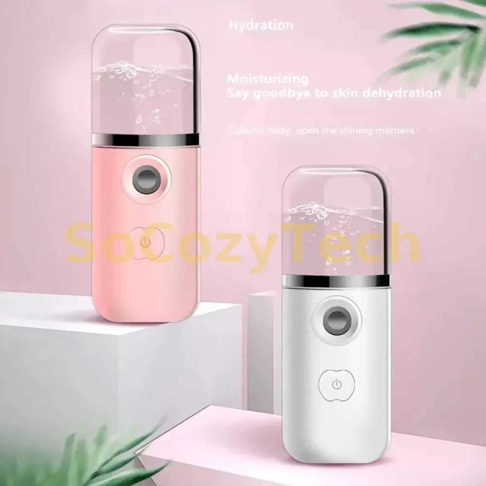 USB Humidifier Rechargeable Nano Facial Mist Sprayer Face Nebulizer Steamer Moisturizing Beauty Instruments Skin Care Tools 1PC Socosytech