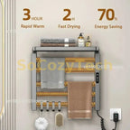 WiFi App Control Towel Warmer Bathroom Wall Mounted Electric Towel Drying, Heated Towel Rack with Timer And Temperature Control Socosytech