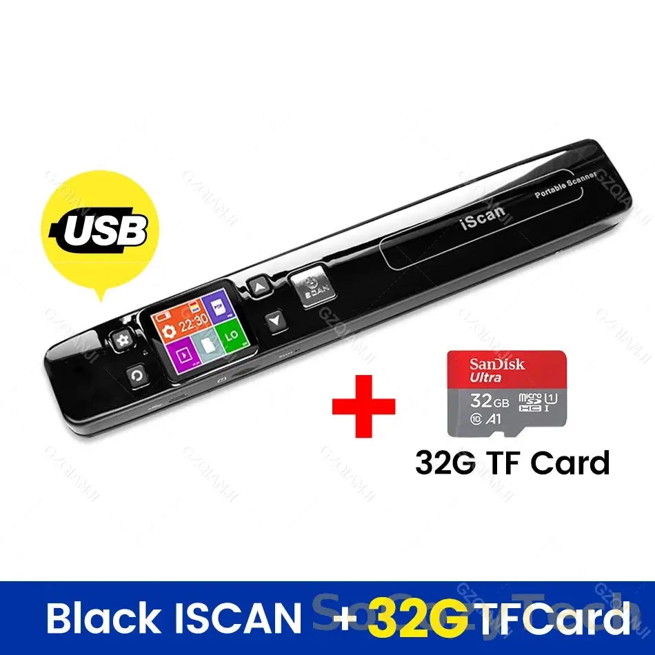 Scanner Portable A4 WiFi – 1050 DPI, JPG/PDF, 16/32 Go Socosytech