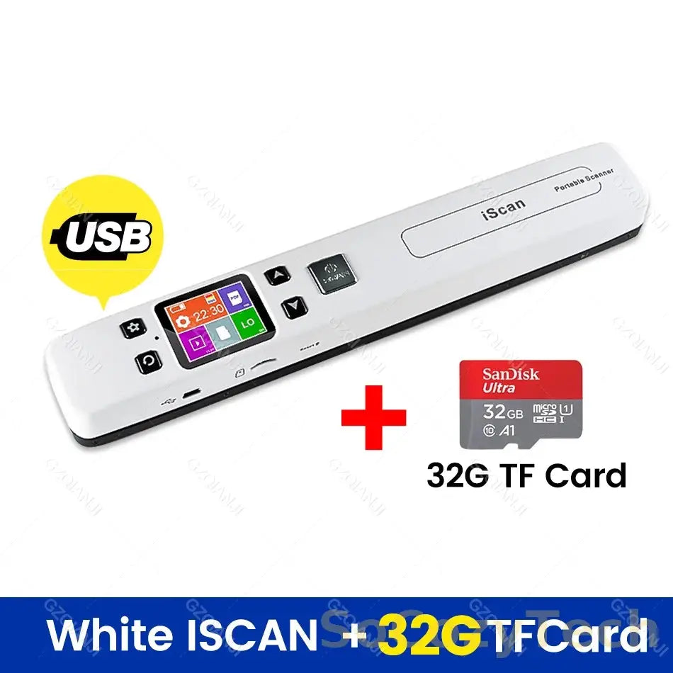 Scanner Portable A4 WiFi – 1050 DPI, JPG/PDF, 16/32 Go Socosytech